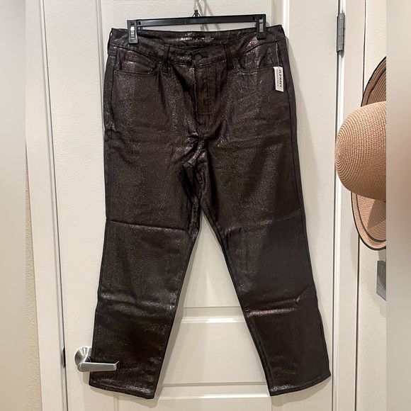 NEW…Old Navy High-Waisted Shine OG Straight Ankle Jeans - Picture 3 of 4